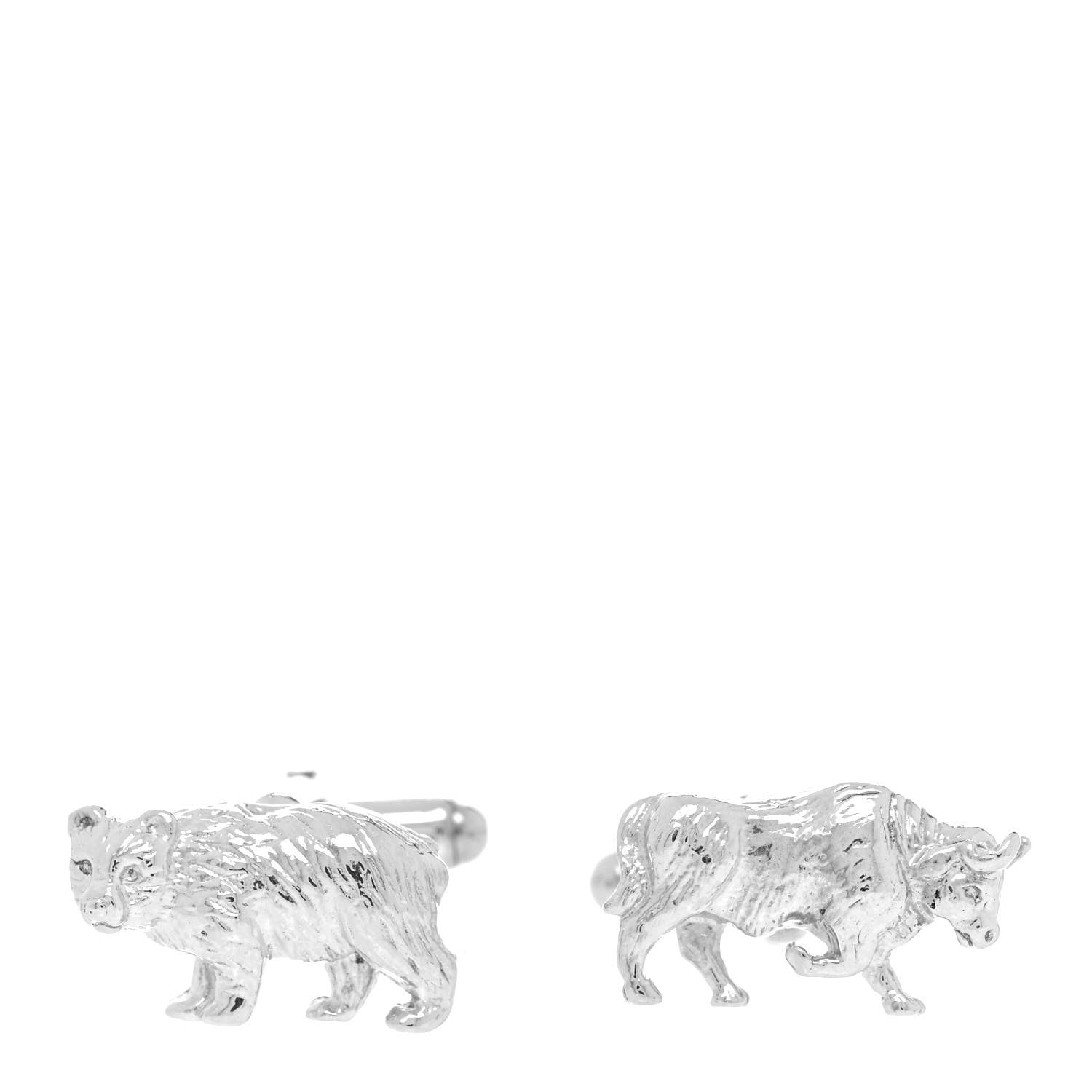 Tiffany Sterling Silver Bear And Bull Cufflinks 1 of 4