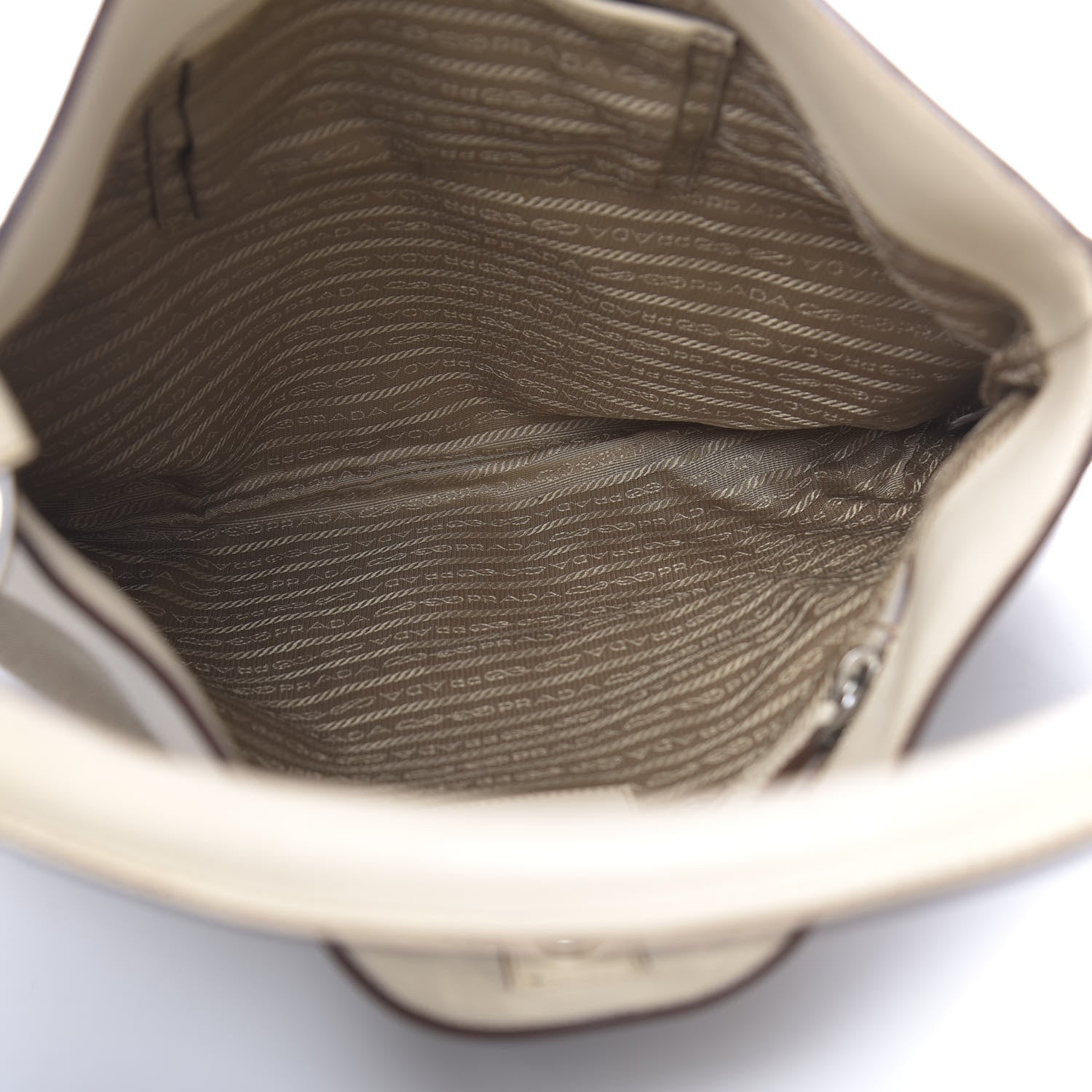 Prada Jacquard Logo Shoulder Bag Corda Cera 5 of 10