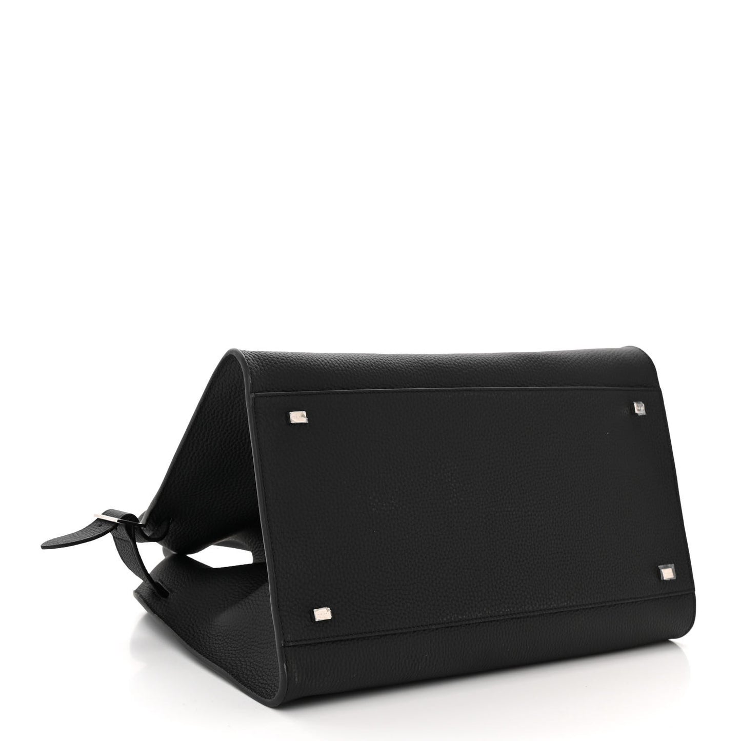 Matte Grained Calfskin Soft Margaux 15 Black