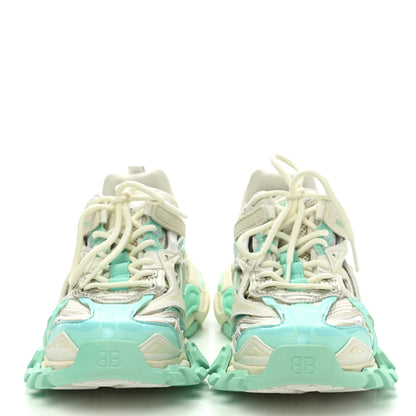 Balenciaga Rubber Mesh Tri-Color Womens Track.2 Open Sneakers 37 Mint Light Beige Grey 2 of 8