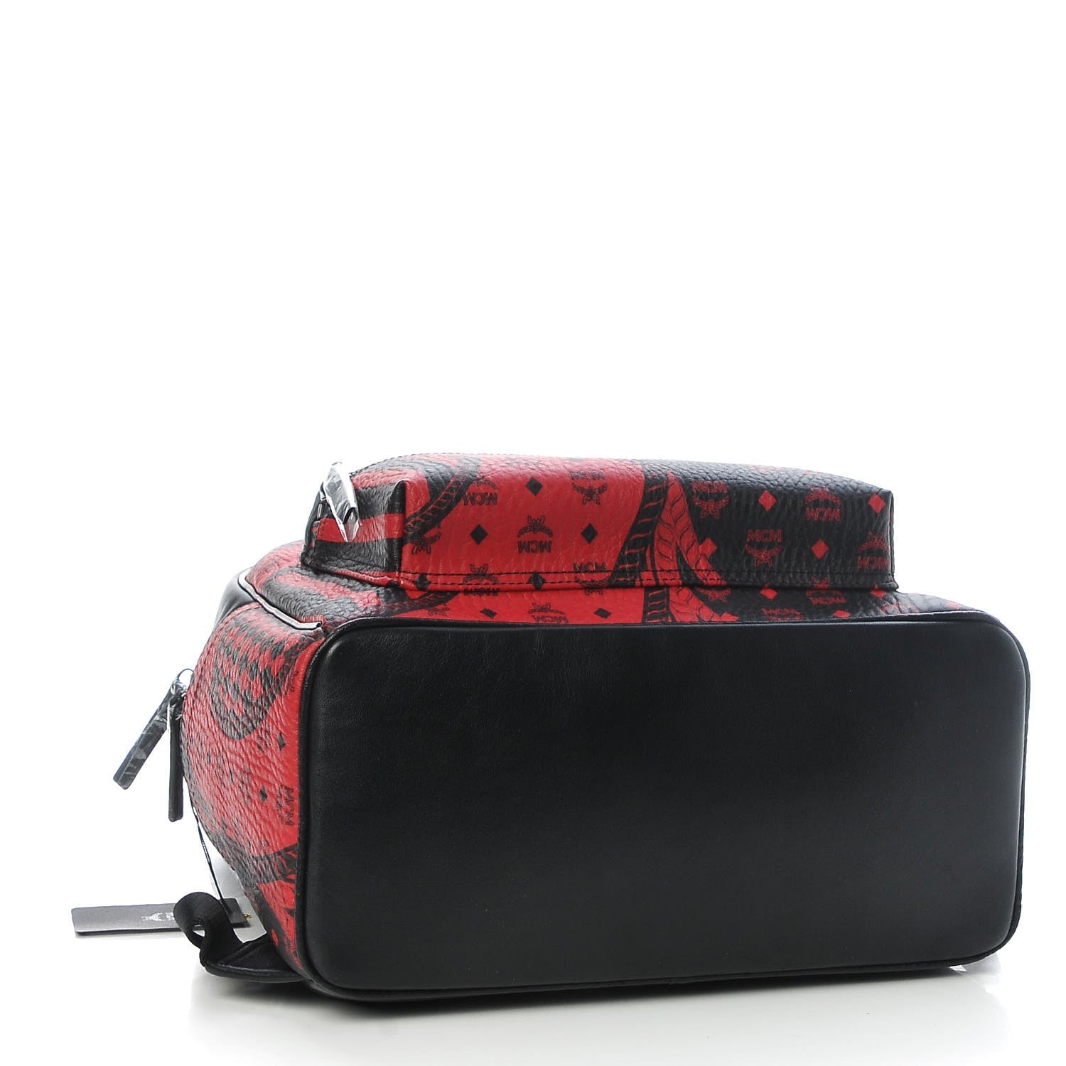 MCM Visetos Baroque Print Medium Stark Backpack Black Red 4 of 11