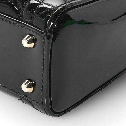 Christian Dior Patent Cannage Mini Lady Dior Black 10 of 11