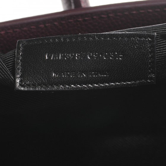 Grained Calfskin Small Classic Sac De Jour Bordeaux