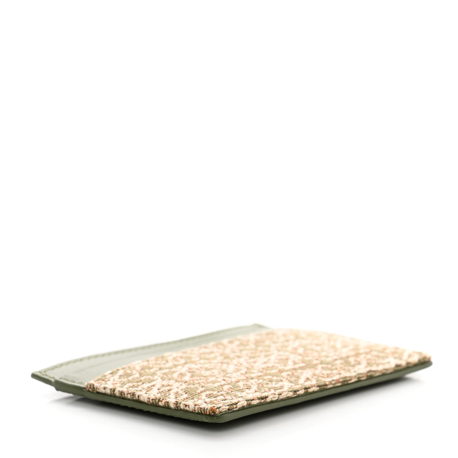 Loewe Calfskin Jacquard Anagram Cardholder Avocado Green 4 of 9