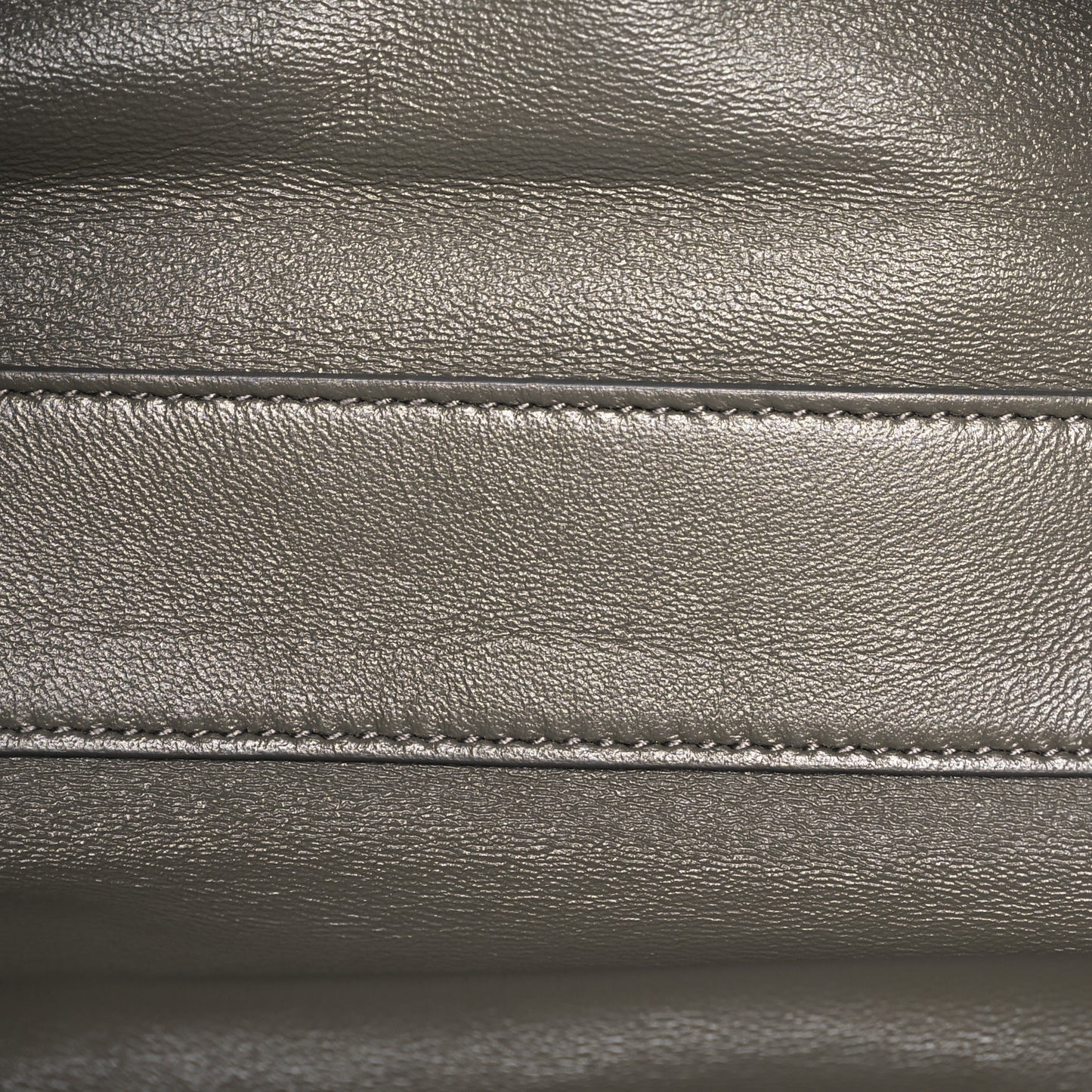 Smooth Calfskin Suede Medium Reversible Monogram Kate Satchel Taupe