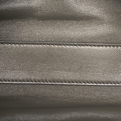 Saint Laurent Smooth Calfskin Suede Medium Reversible Monogram Kate Satchel Taupe 6 of 13
