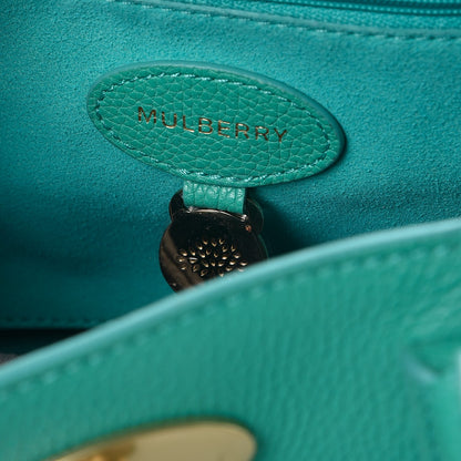 Mulberry Classic Grain Small Bayswater Satchel Aqua Green 6 of 9
