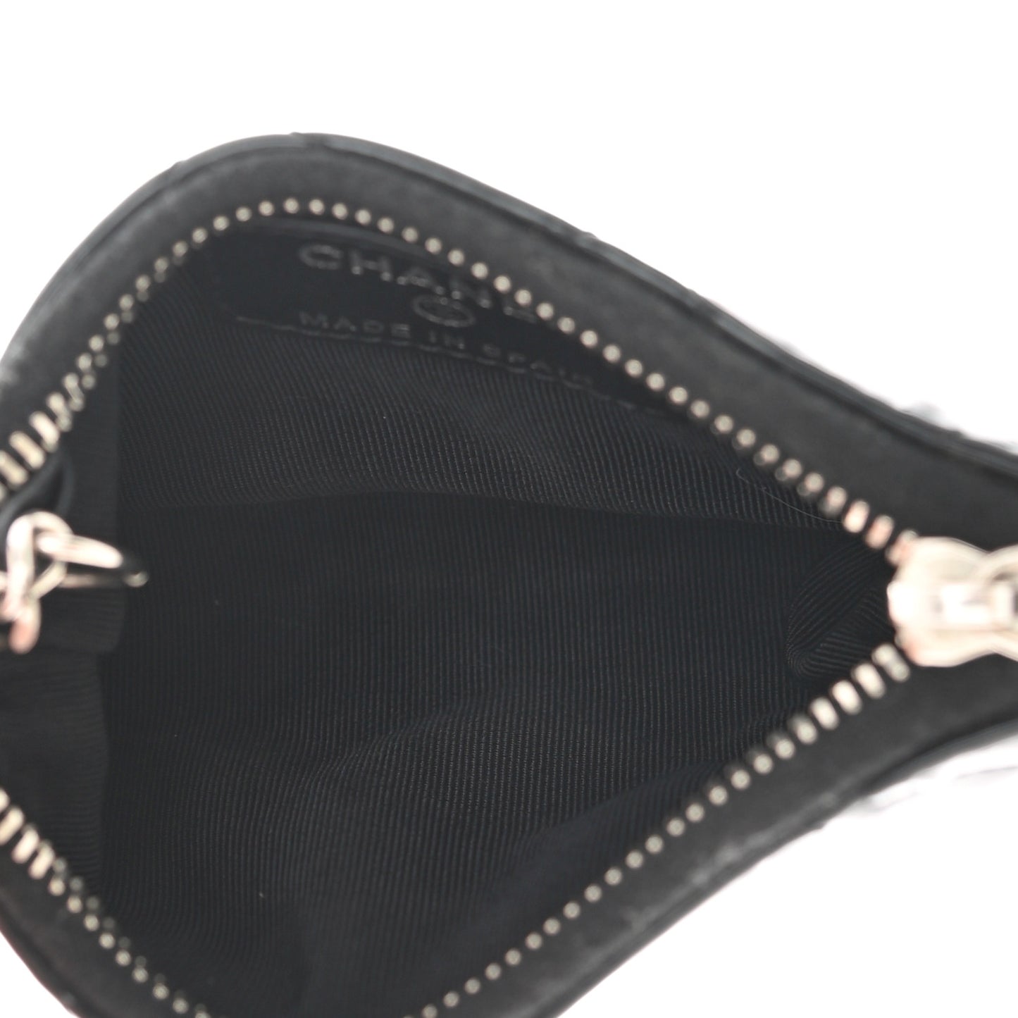 Patent Quilted Key Pouch So Black