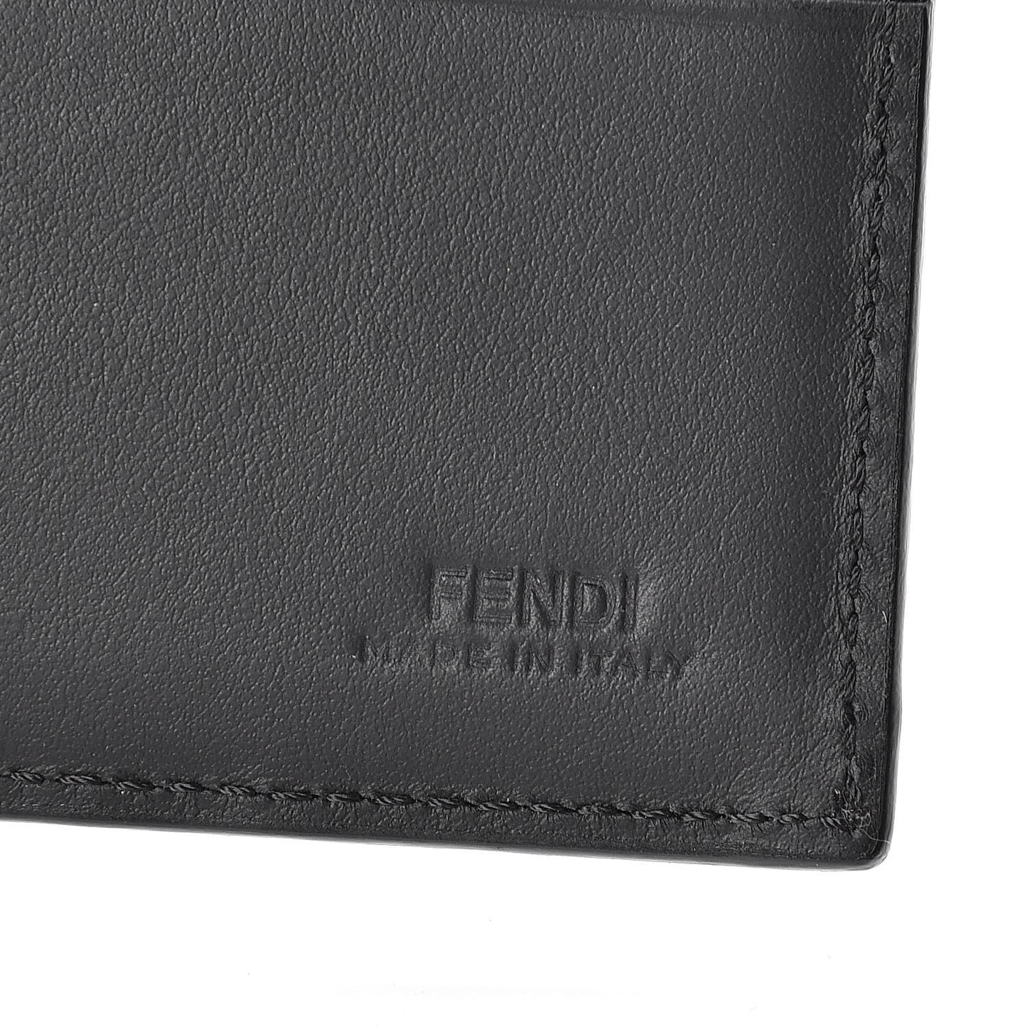 Vitello FF 1974 Embossed Bi-Fold Wallet Maya Black