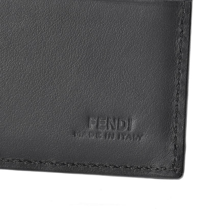 Fendi Vitello FF 1974 Embossed Bi-Fold Wallet Maya Black 6 of 8