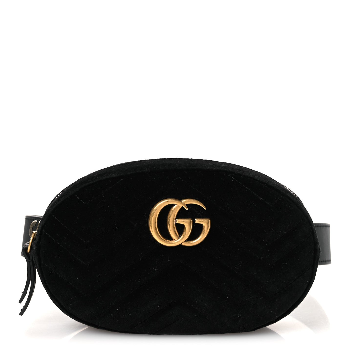 Velvet Matelasse GG Marmont Belt Bag Black 95 38 Black