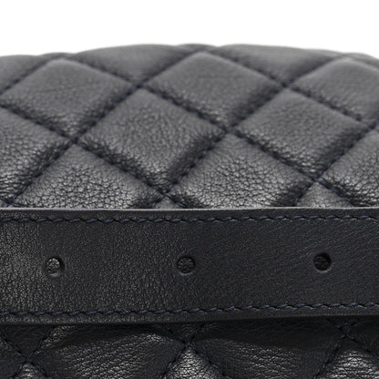 Chanel Calfskin Quilted Banane Waist Bag Fanny Pack Navy 13 of 13