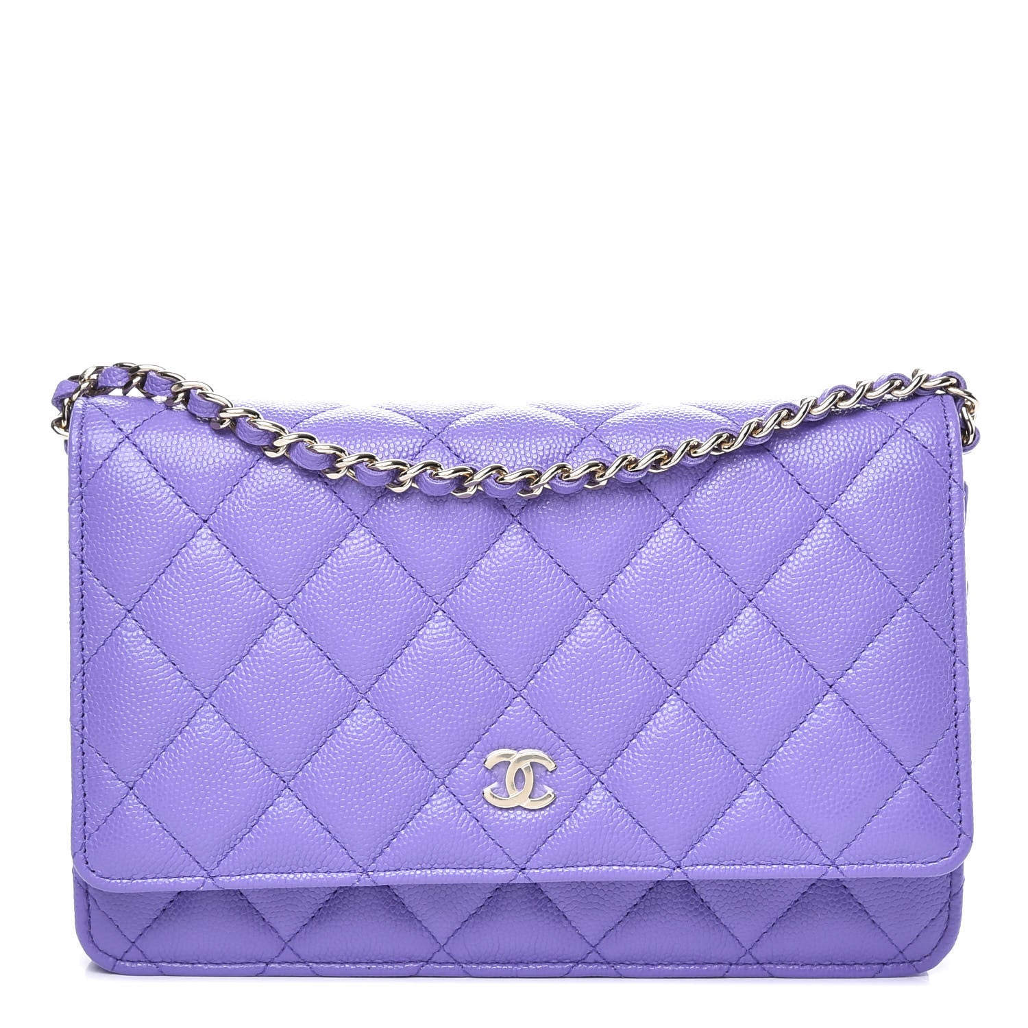 Chanel Caviar Quilted Wallet On Chain WOC Purple 1 of 11