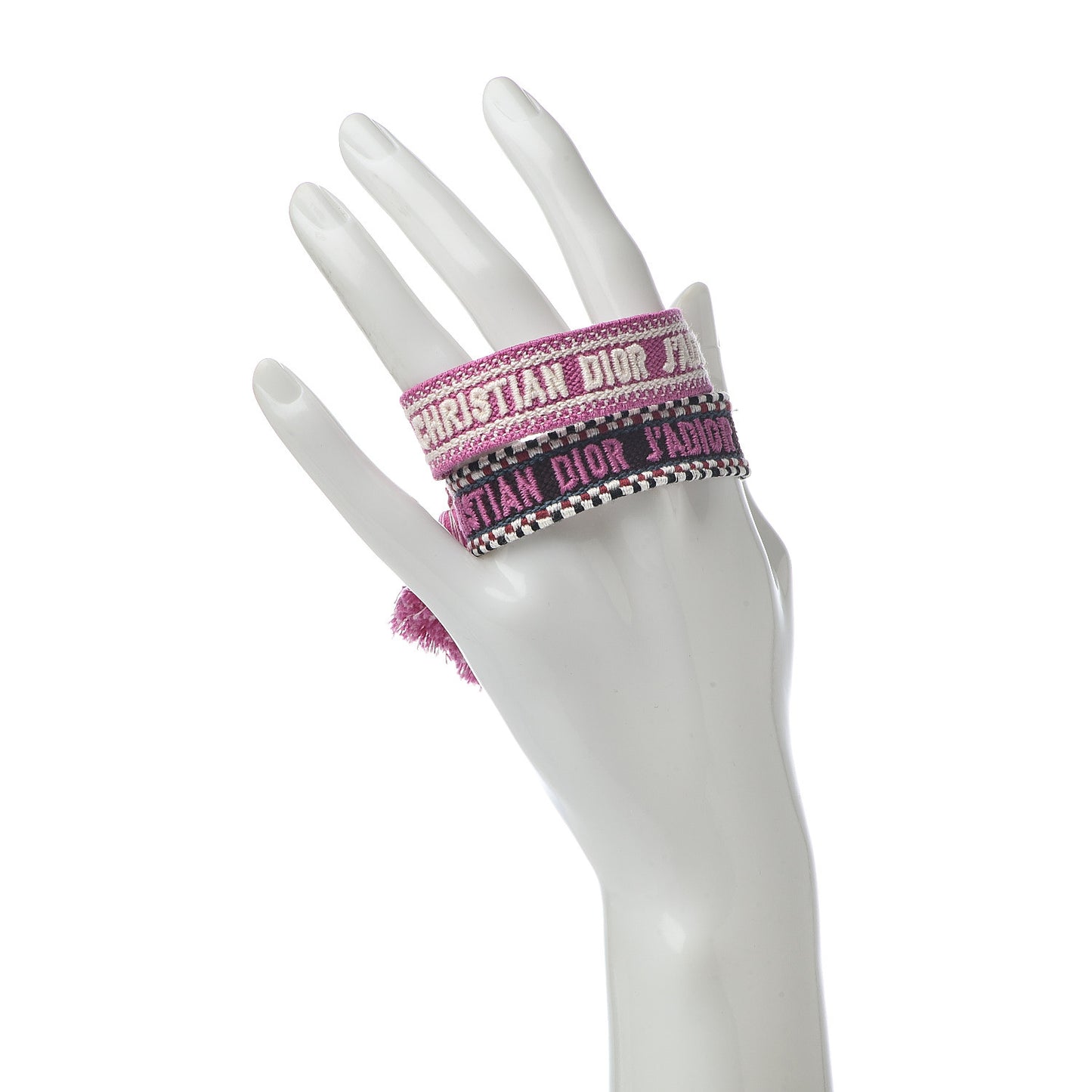 Woven Cotton J'Adior Friendship Bracelet Set Purple Rose