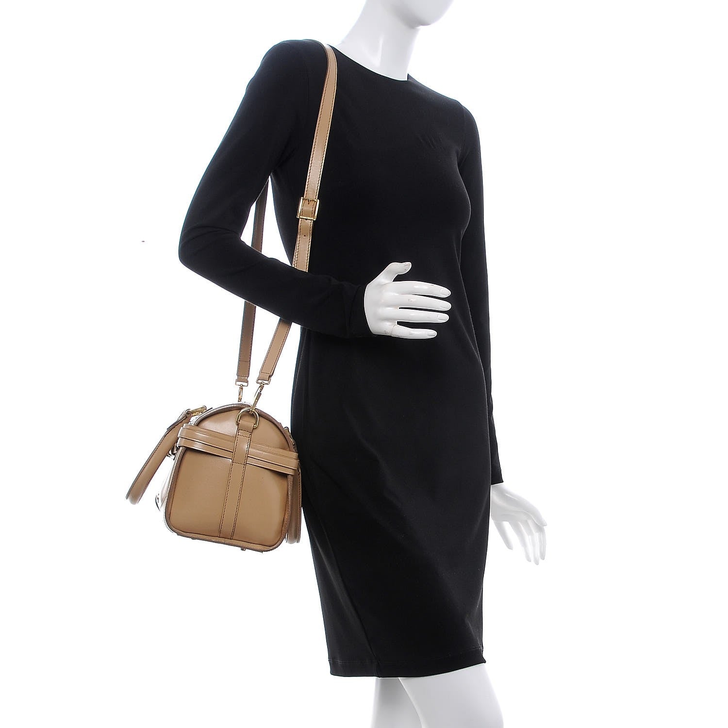 Burberry Polished Bridle Calfskin Medium Chester Bowling Bag Trench 2 of 16