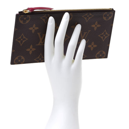 Louis Vuitton Monogram Felicie Chain Wallet Zippered Insert Fuchsia 2 of 6