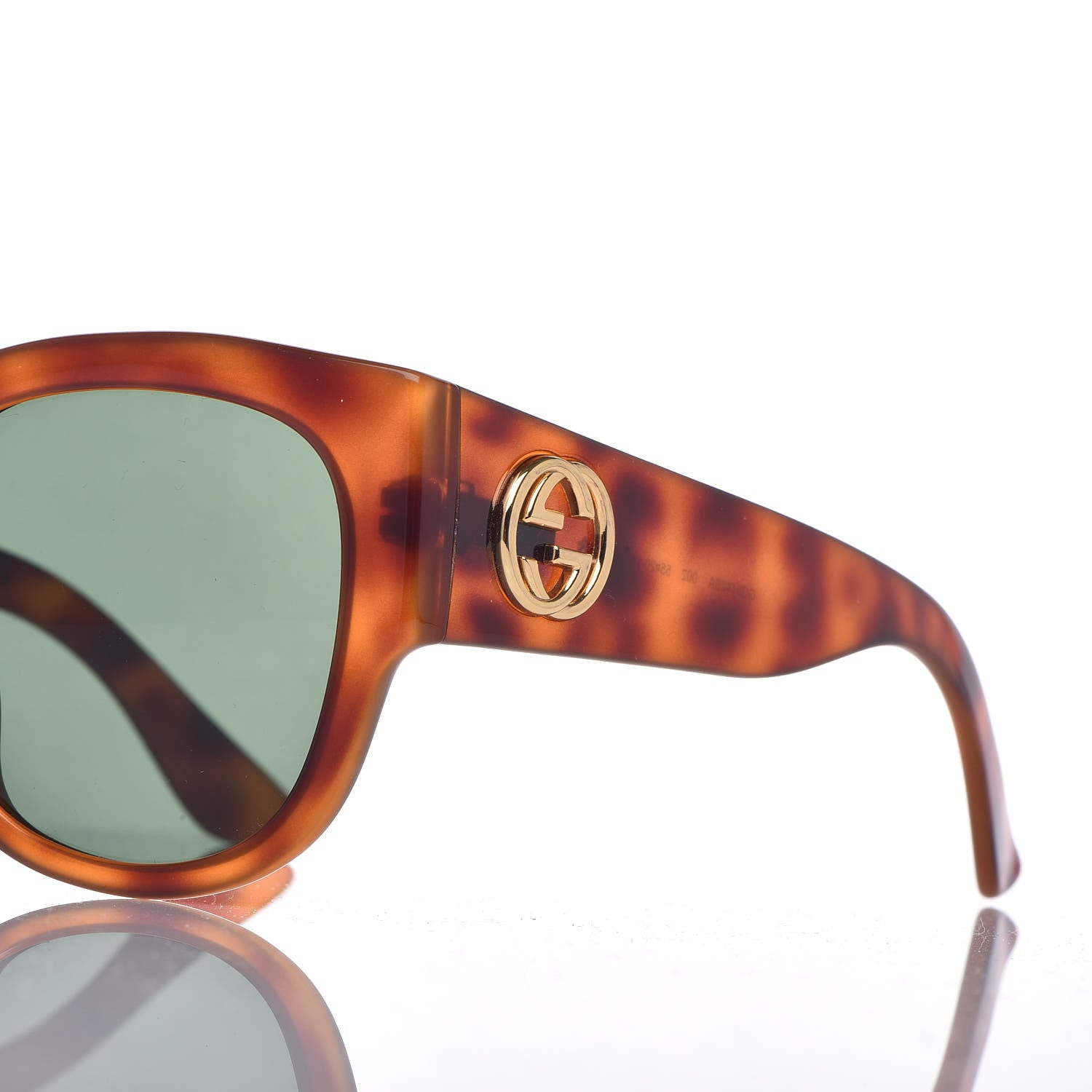 Gucci Acetate Square Frame Sunglasses GG0142SA Tortoise 5 of 7
