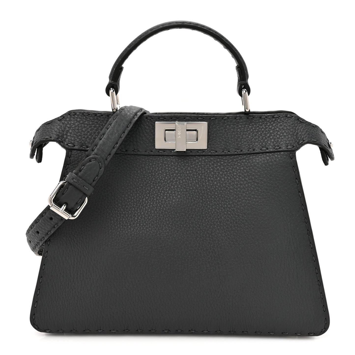 Cuoio Romano Selleria Chamois Small Peekaboo I SEE U Satchel Asfalto Camelia