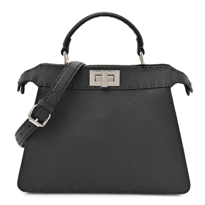 Fendi Cuoio Romano Selleria Chamois Small Peekaboo I SEE U Satchel Asfalto Camelia 1 of 12
