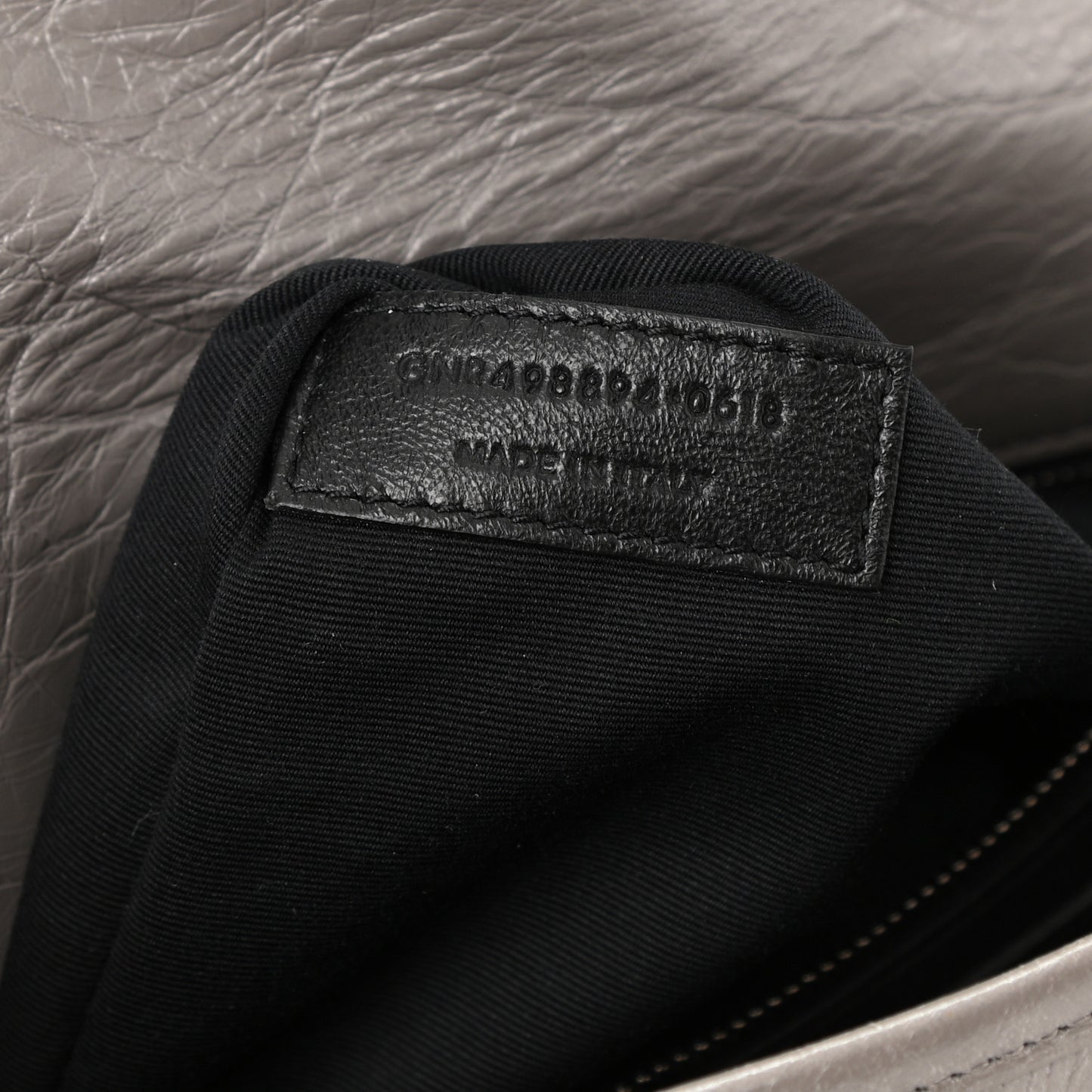 Crinkled Calfskin Matelasse Monogram Medium Niki Chain Satchel Fog