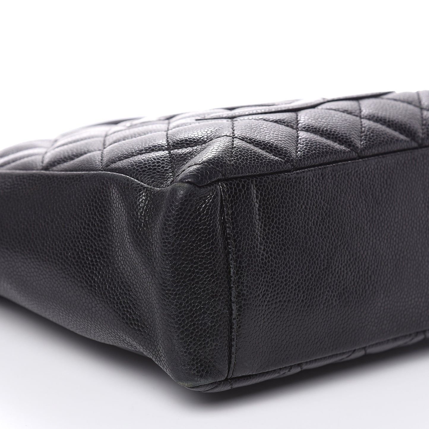 Caviar Quilted Petit Shopping Tote PST Black
