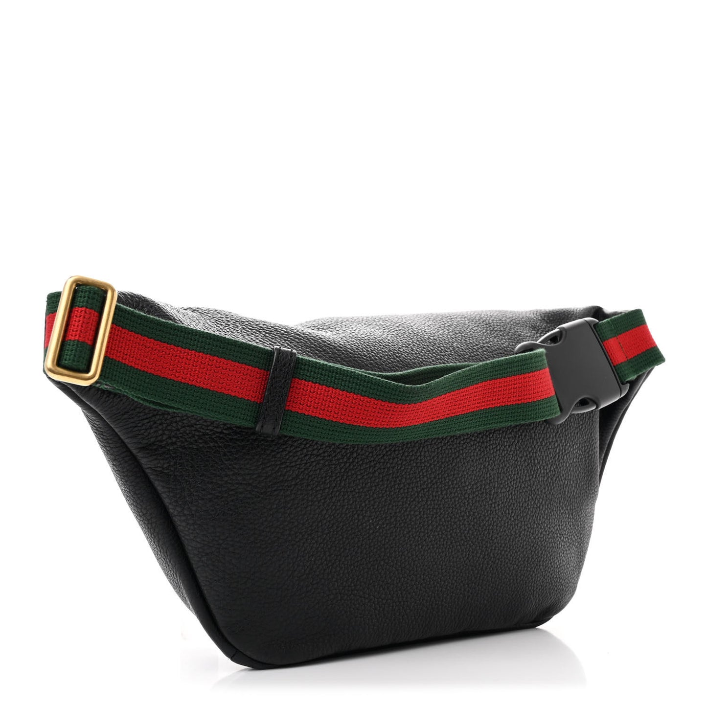 Grained Calfskin Logo Belt Bag Black