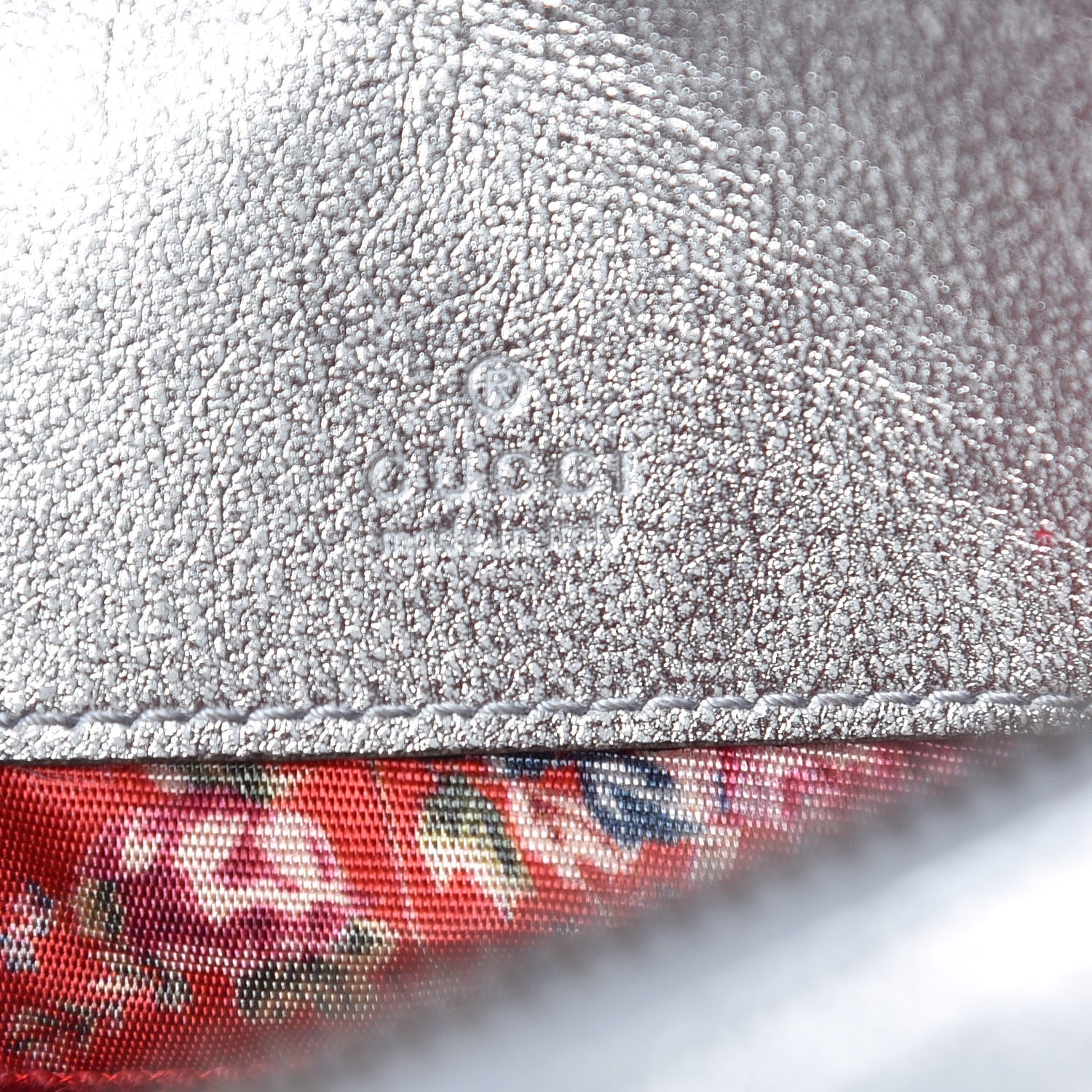 Gucci Laminated Nappa Web Trapuntata Mini GG Shoulder Bag Argento 6 of 9