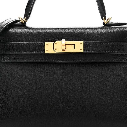 Hermes Chevre Chamkila Mini Kelly Sellier 20 Black 8 of 11