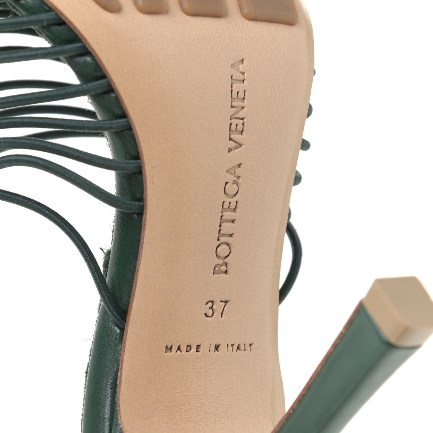 Bottega Veneta Raffia Elasticized Stretch Mule Sandals 37 Emerald Green 9 of 11