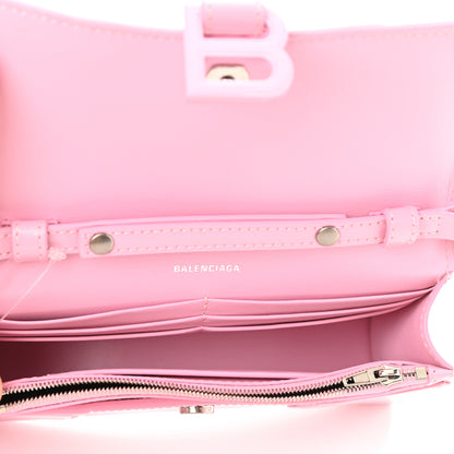 Balenciaga Shiny Box Calfskin Tonal B Hourglass Chain Bag Candy Pink 5 of 9