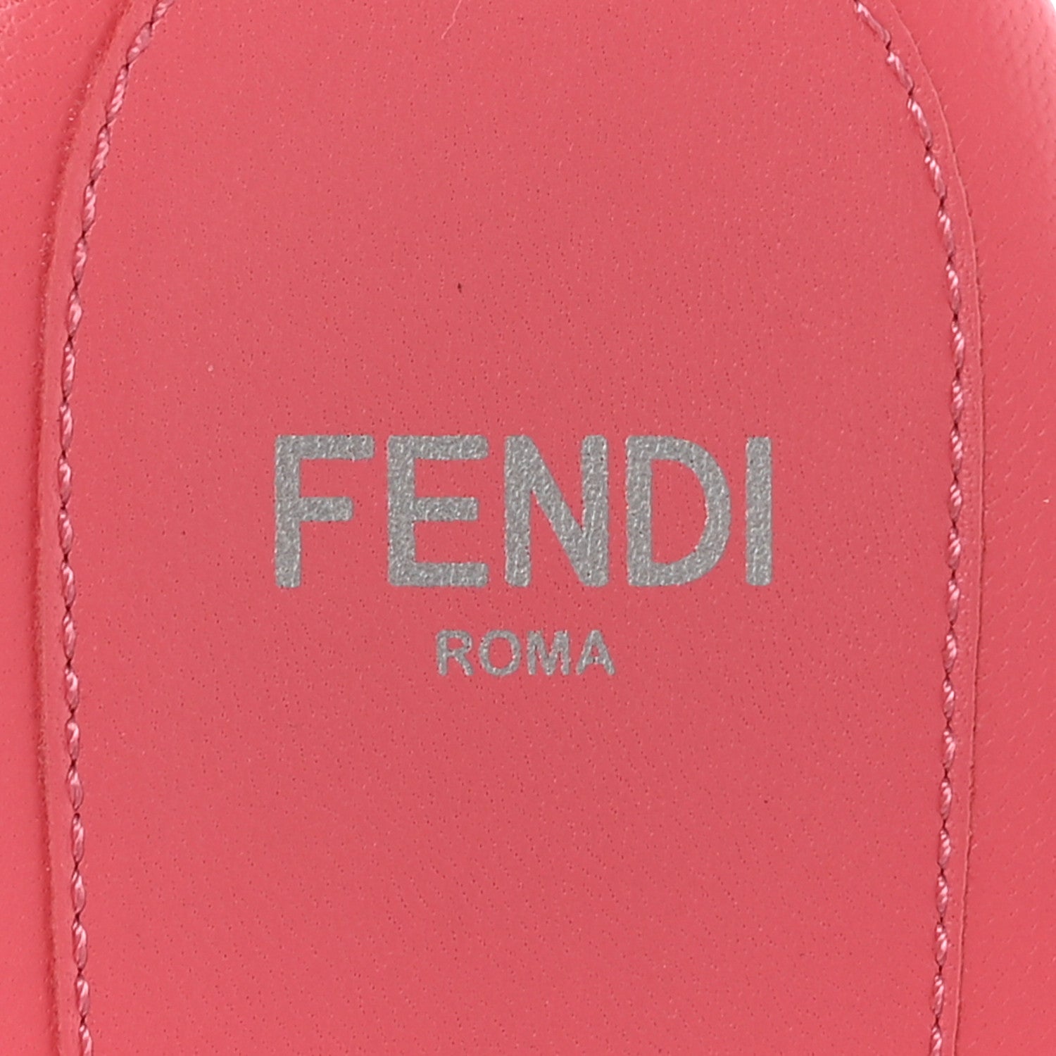 Fendi Vitello Cuoio Baguette Flat Slide Sandals 38 Pink Dalia 8 of 9