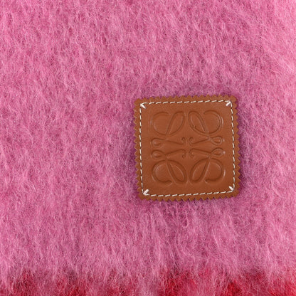 Loewe Mohair Wool Anagram Scarf Pink Red 3 of 4