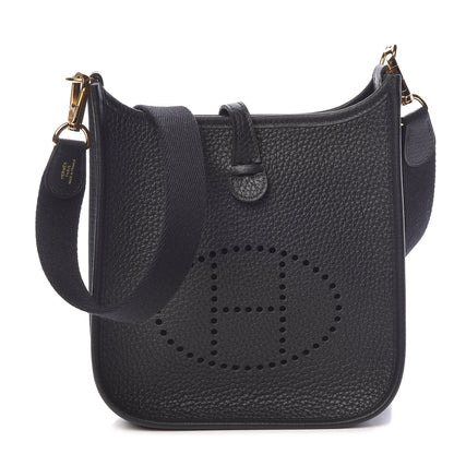 Hermes Taurillon Clemence Evelyne TPM Black 1 of 10