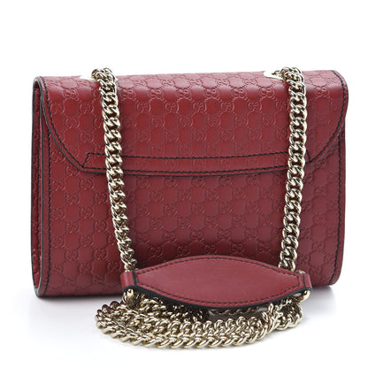 Gucci Soft Microguccissima Mini Emily Chain Shoulder Bag Rosso 2 of 8