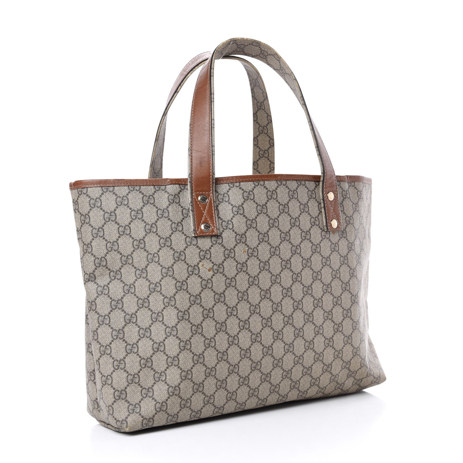 Gucci GG Plus Monogram Medium Signature Web Loop Tote Brown 3 of 16