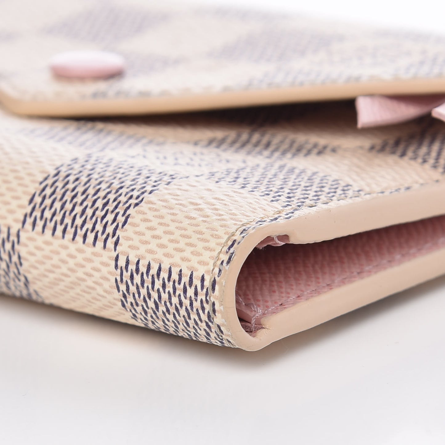 Damier Azur Victorine Wallet Rose Ballerine
