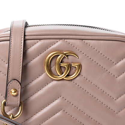 Gucci Calfskin Matelasse Mini GG Marmont Chain Shoulder Bag Porcelain Rose 7 of 10