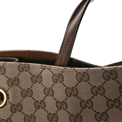 Gucci Monogram Calfskin Large Horsebit 1955 Tote Bag Beige Brown Sugar 13 of 13