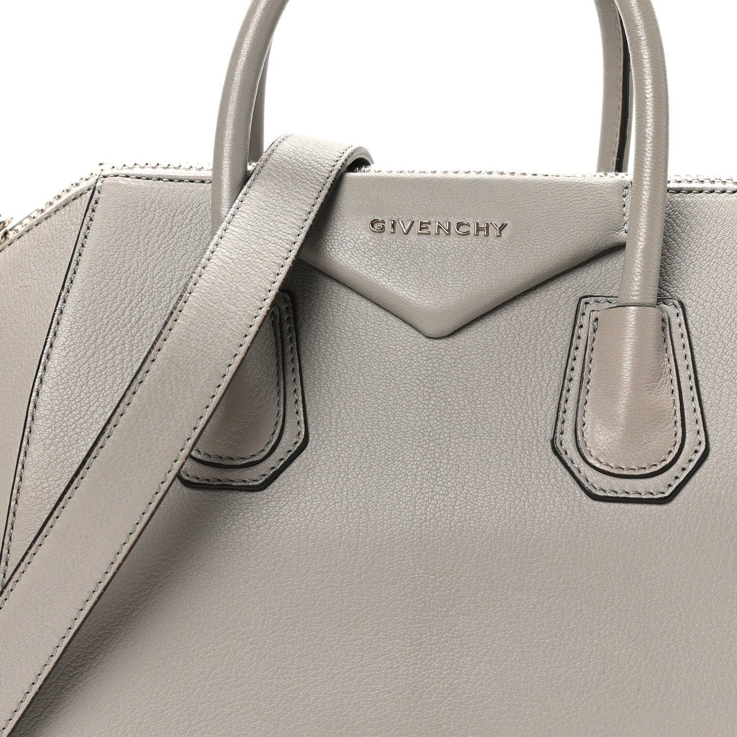 Givenchy Sugar Goatskin Small Antigona Pearl Grey 8 of 10