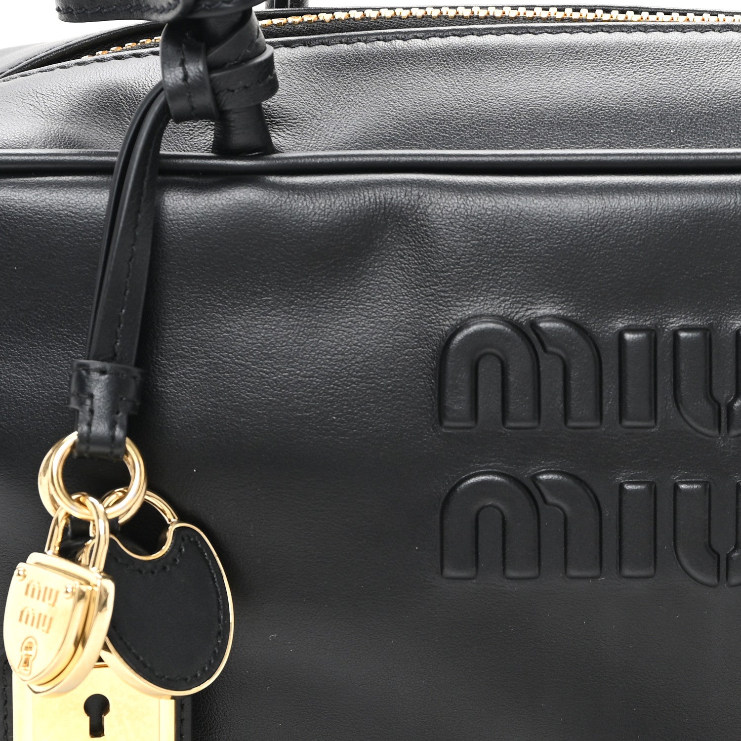 Miu Miu Calfskin Softy Medium Beau Top Handle Bag Black 7 of 9