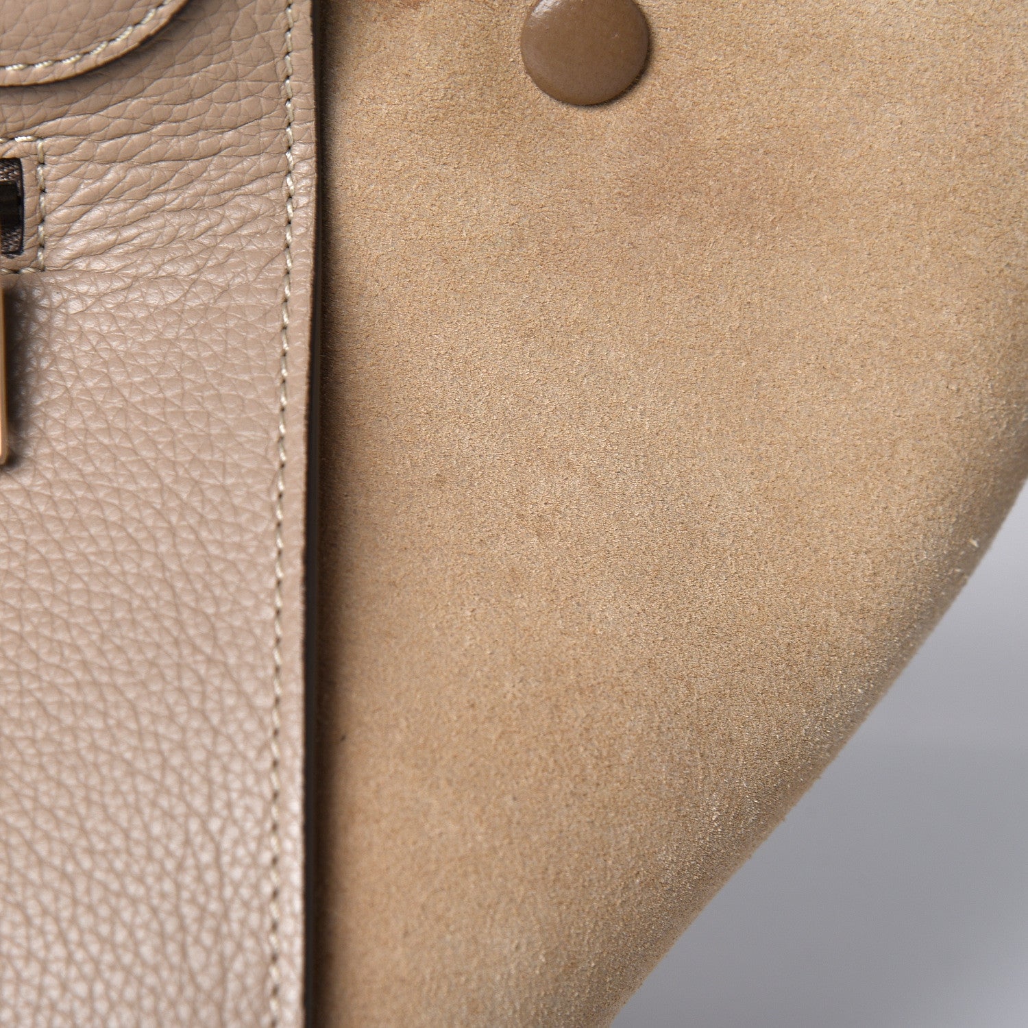 Celine Drummed Calfskin Suede Small Trapeze Dune 8 of 13