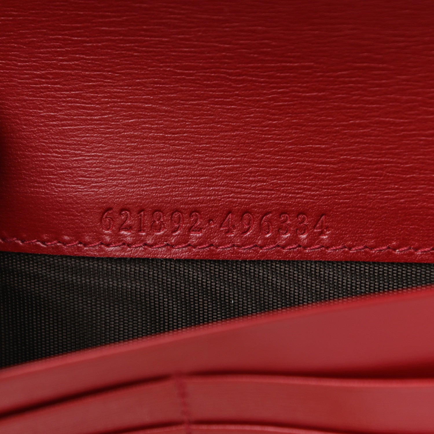Gucci Boarded Plutone Calfskin Horsebit 1955 Wallet On Chain New Cherry Red 7 of 10