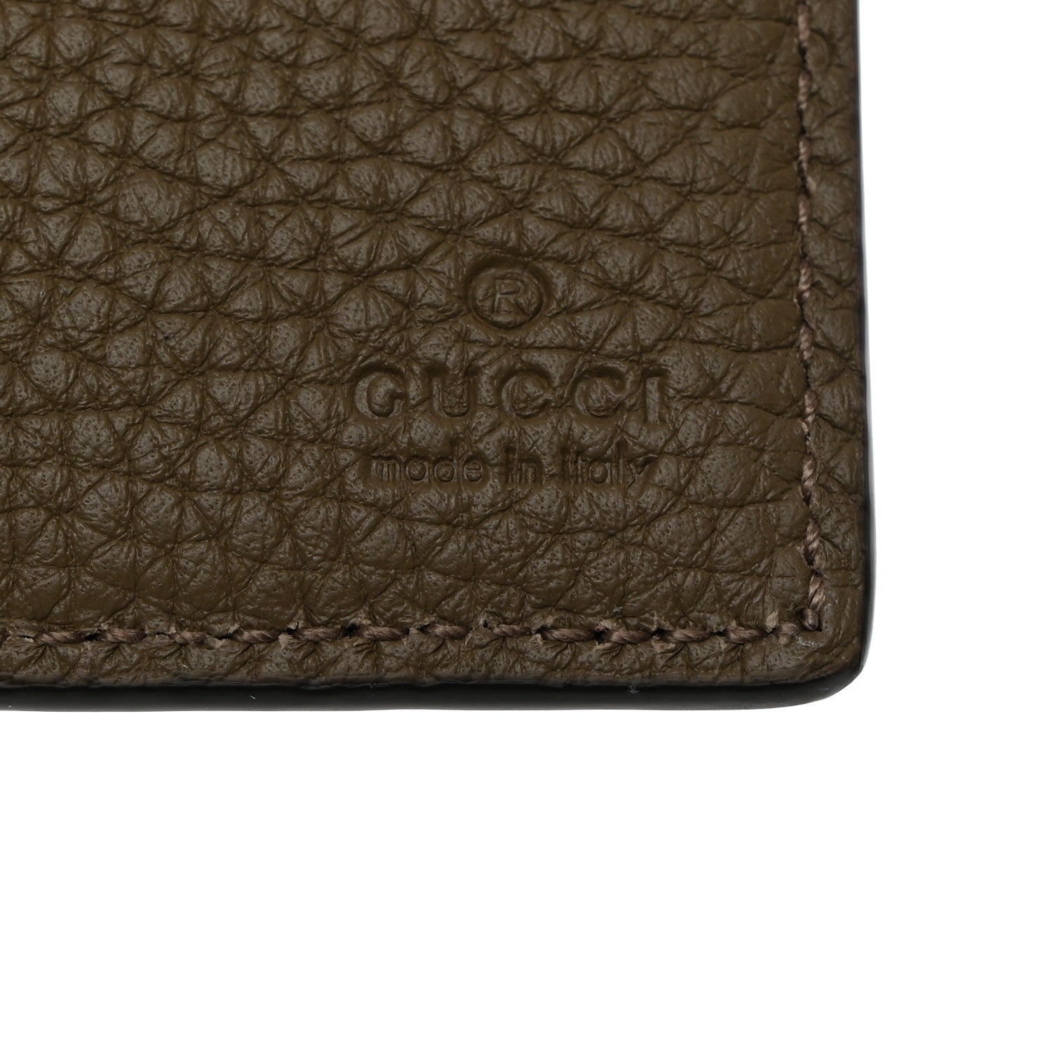 Gucci Piuma Calfskin Jumbo GG Embossed Card Case Taupe 6 of 8