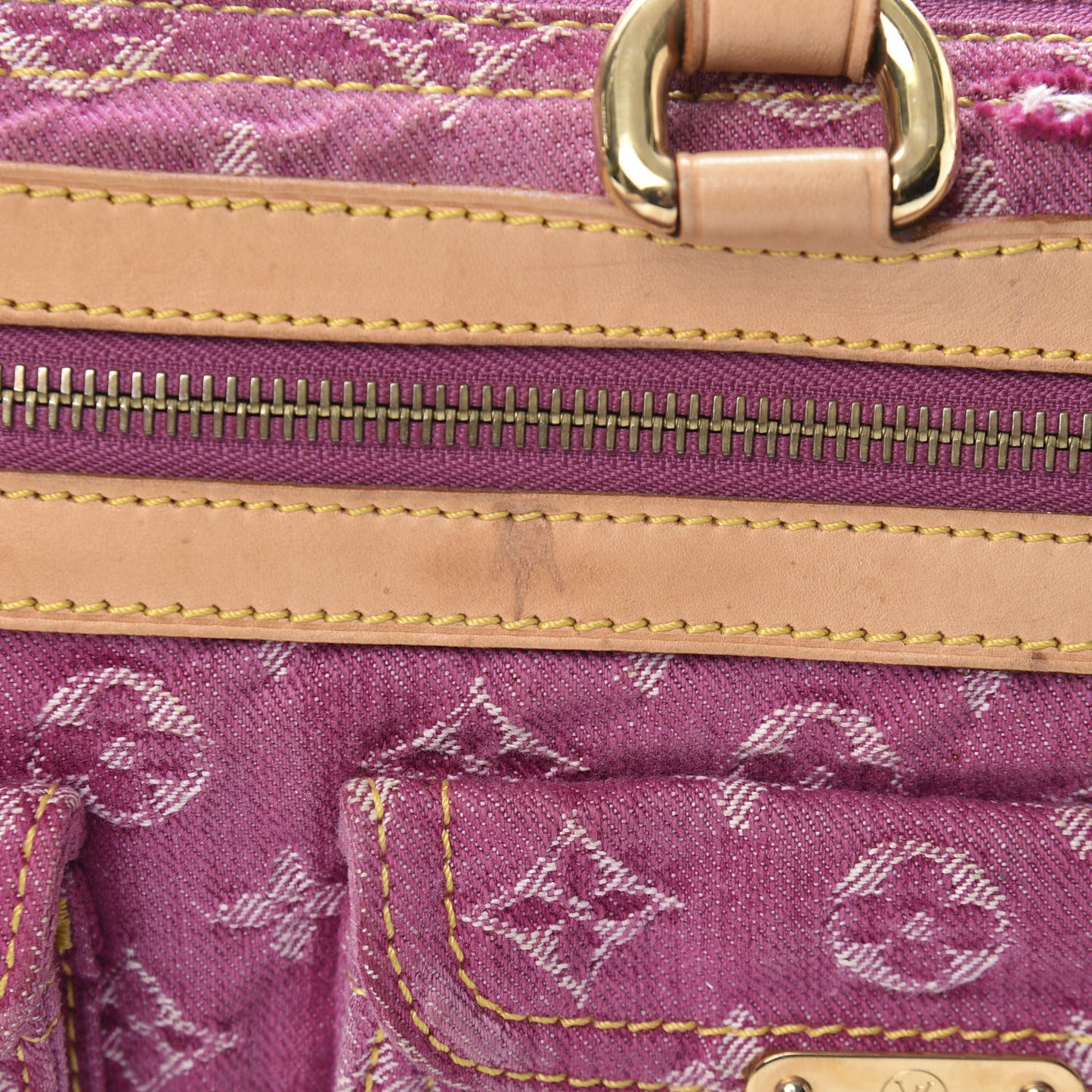 Monogram Denim Neo Speedy Fuchsia