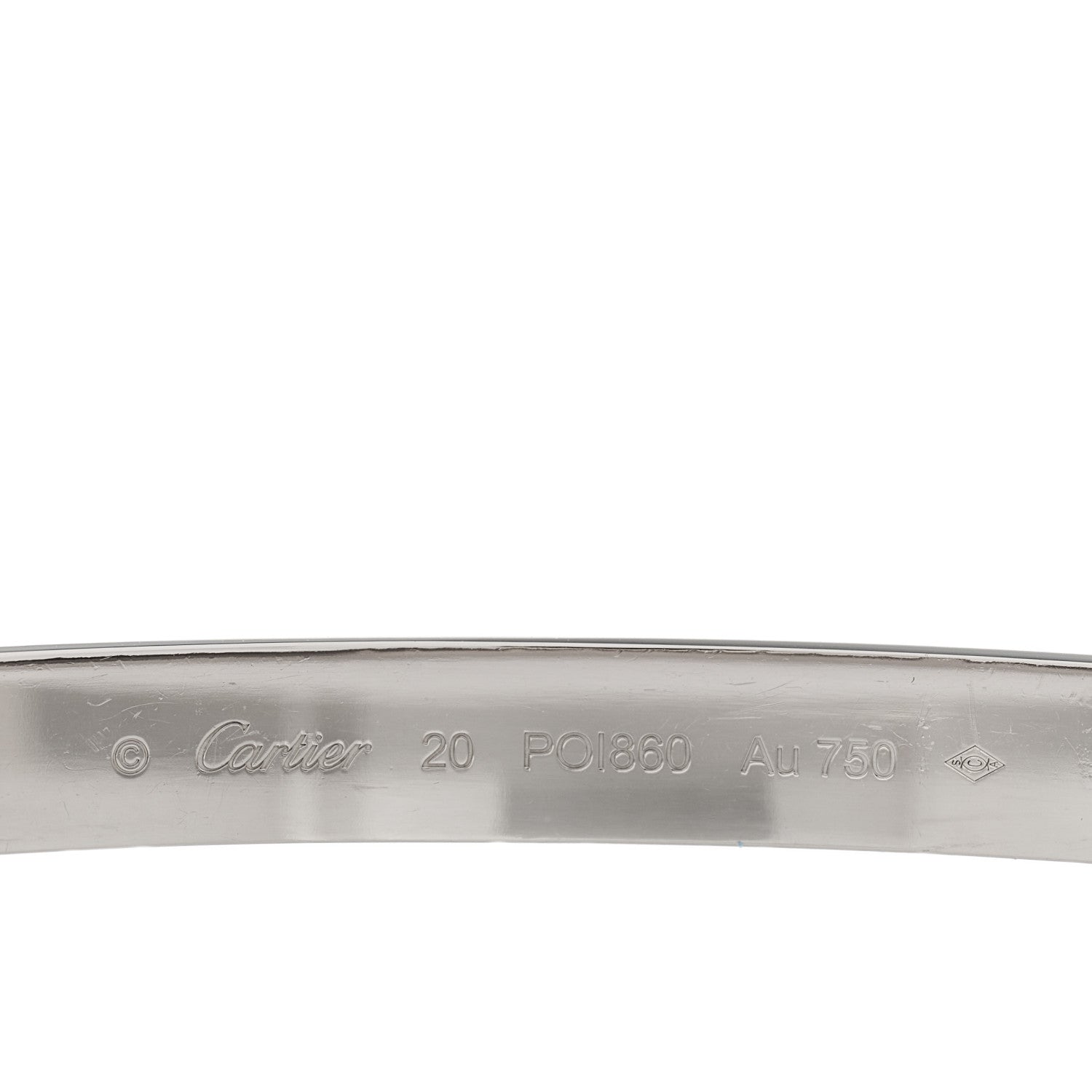 Cartier 18K White Gold LOVE Bracelet 20 3 of 6