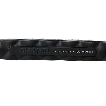 Chanel Acetate Quilted Polarized Butterfly CC Sunglasses 5288-Q Black 6 of 7