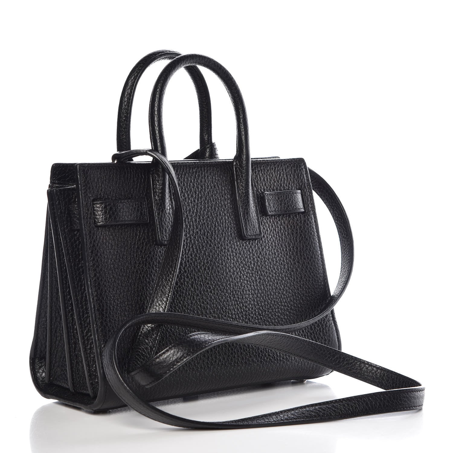 Saint Laurent Grained Calfskin Nano Sac De Jour Black 3 of 16