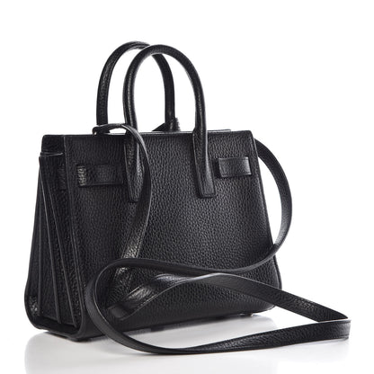 Saint Laurent Grained Calfskin Nano Sac De Jour Black 3 of 16