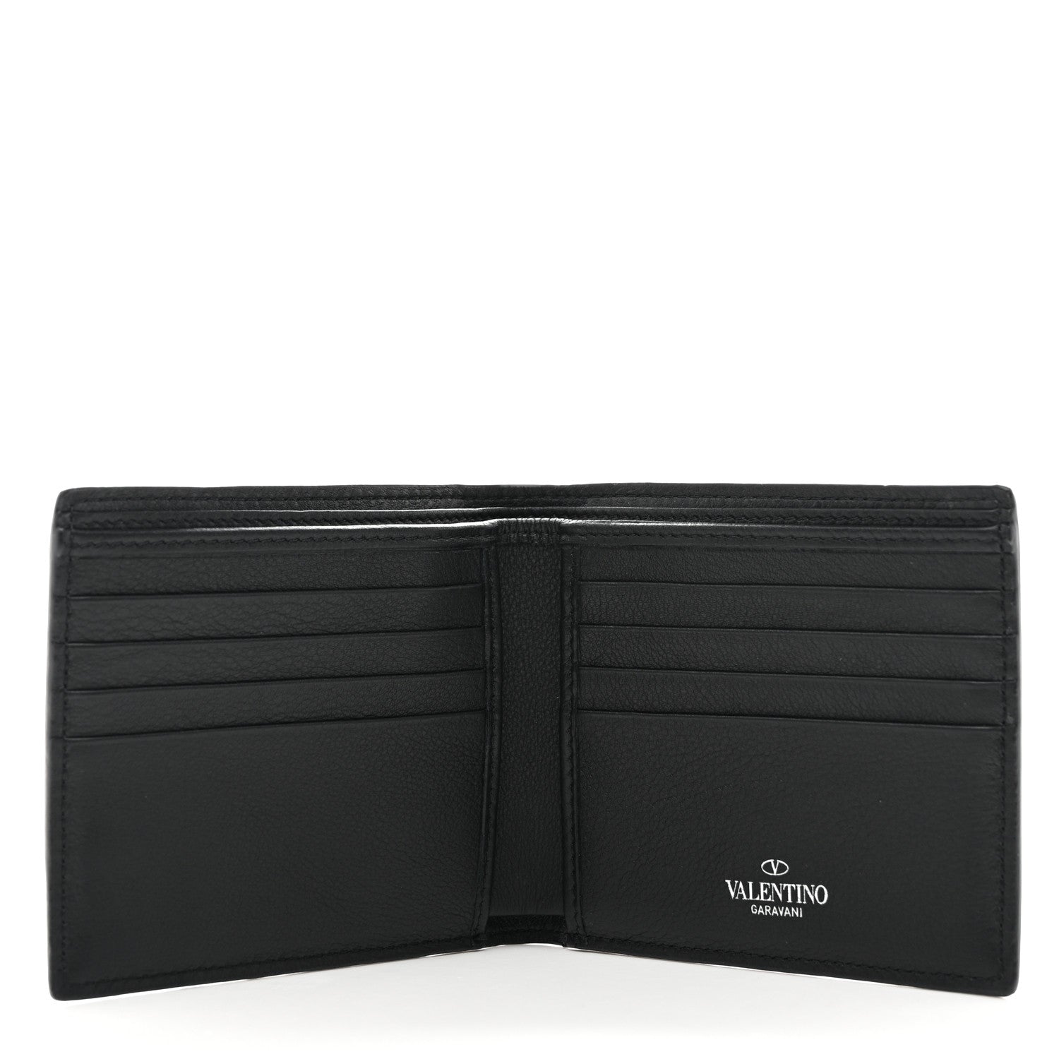 Valentino Garavani Calfskin Go Logo Bi-Fold Wallet Black 5 of 7
