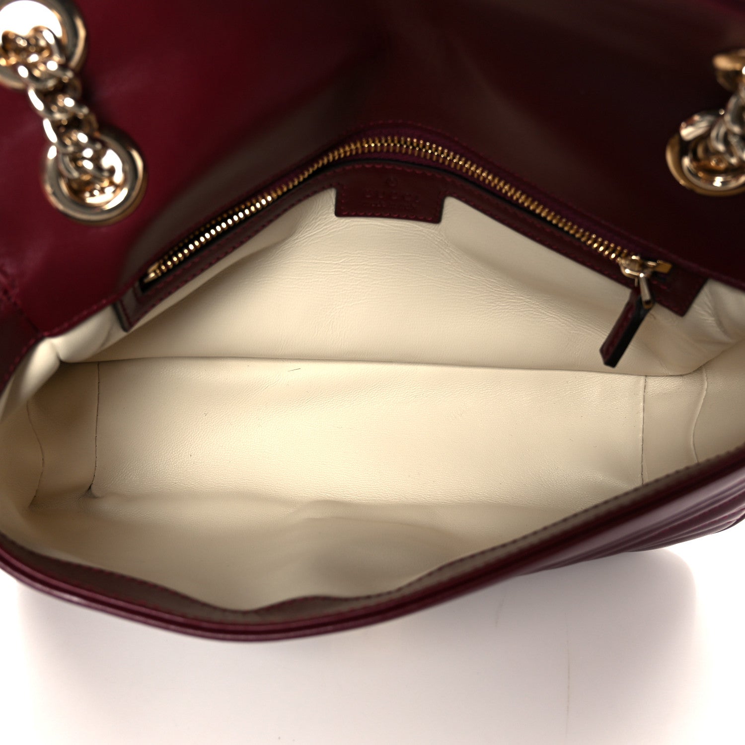 Gucci Calfskin Matelasse Small GG Marmont Shoulder Bag Rosso Ancora Red 5 of 11